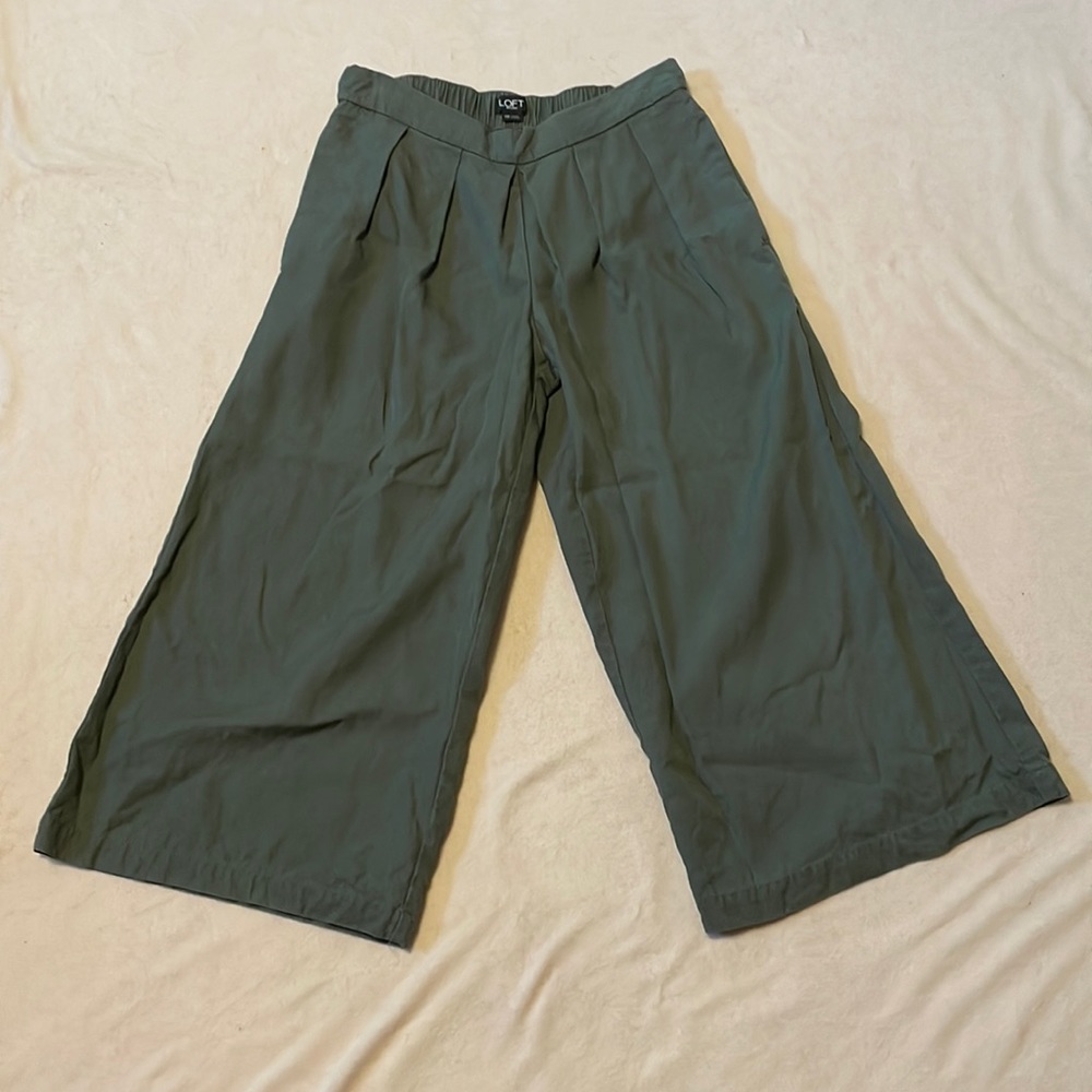 Petite Green Pull-On Loft Culottes, XS Petite